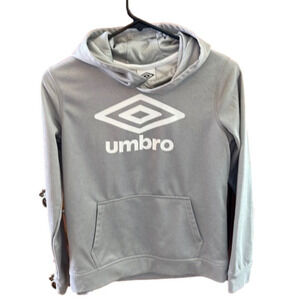 Umbro Boy’s gray and white hoodie, size XL.